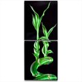 Metal Artscape 20 X 48 in Lucky Bamboo 3Panel Handmade Metal Wall Art MA10069